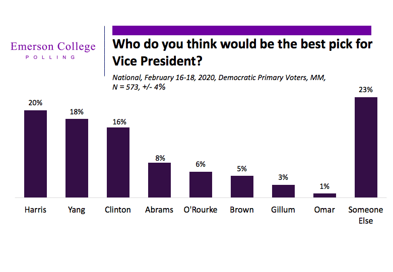 February 2020 National Poll: Sanders Takes the Lead for Democratic Nomination, Bloomberg on the Rise
