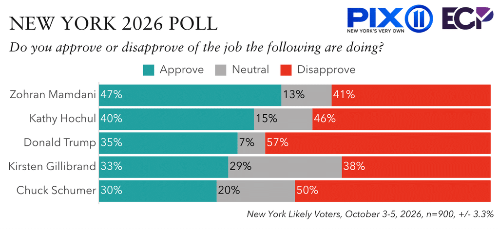 New York 2026 Poll: Governor Hochul leads Blakeman by 12